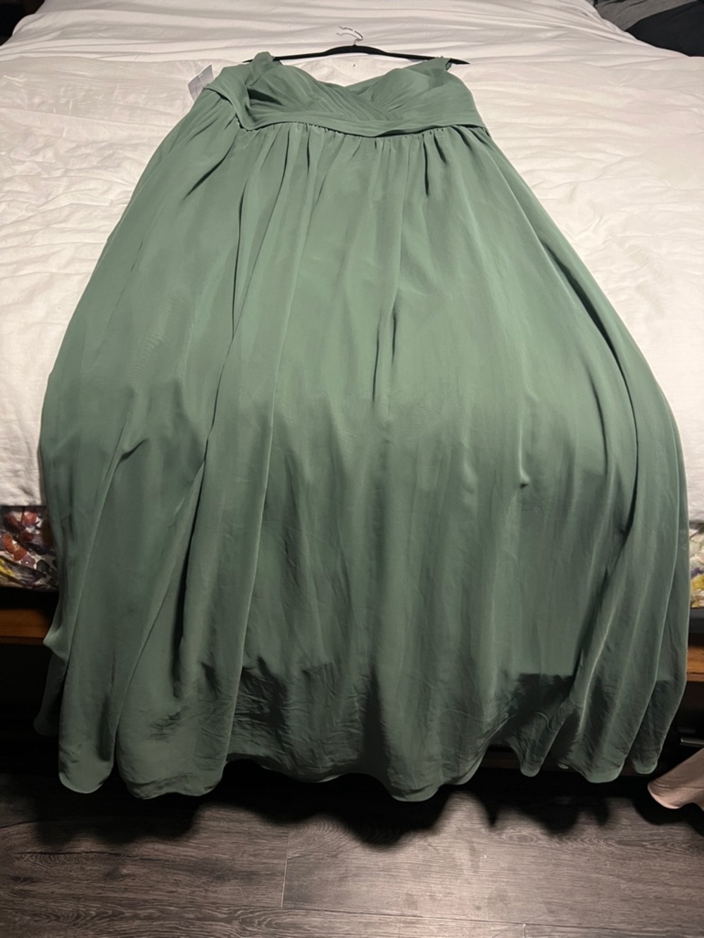 Azazie eucalyptus Green V-Neck Chiffon Bridesmaid Dress - Picture 5 of 6